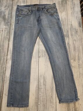 Steve's Jeans Straight-Leg Men's Jeans in Faded Light Blue 32x30